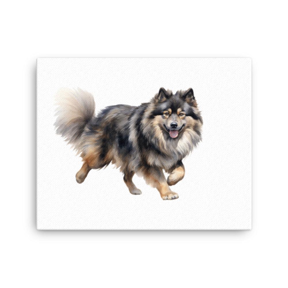 Finnish Lapphund Joyful Watercolor Painting Thin Canvas - Oh Posters