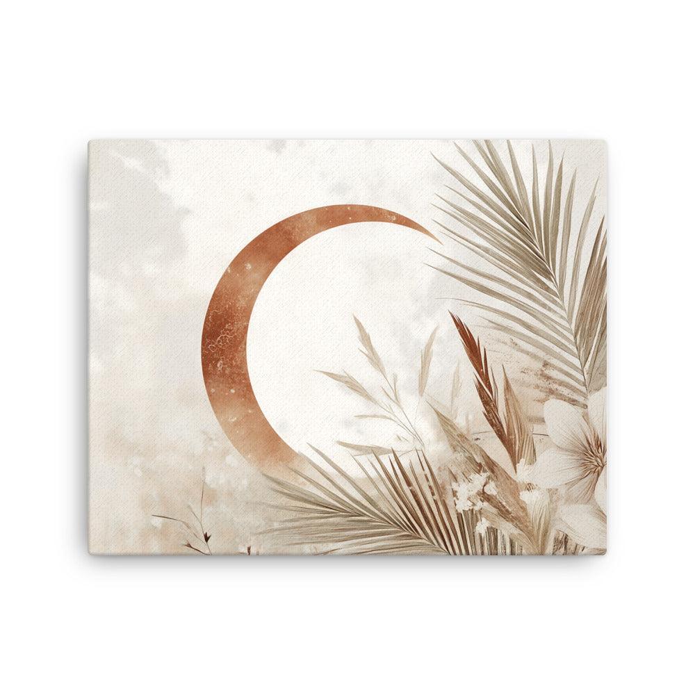 Boho Moon and Palm Floral Serenity Thin Canvas - Oh Posters