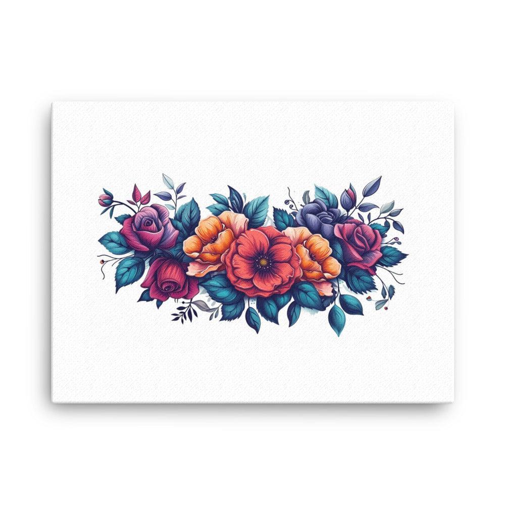 Elegant Roses Botanical Digital Art Thin Canvas - Oh Posters
