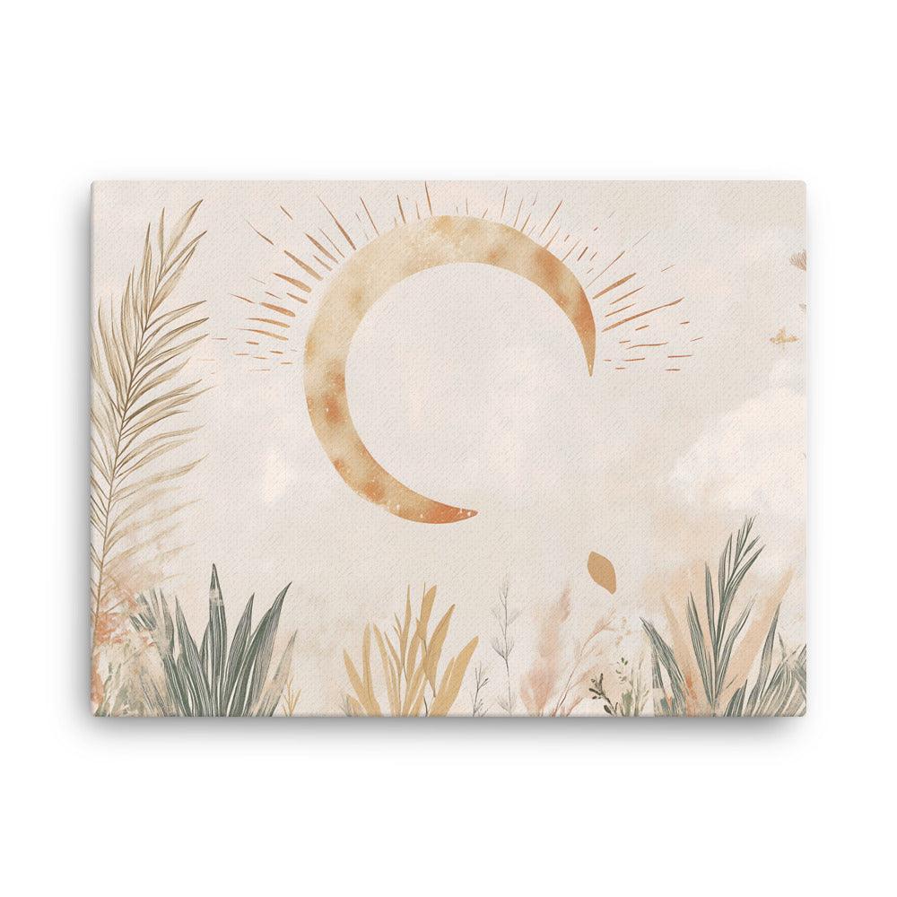 Boho Moonlit Serenity with Nature Thin Canvas - Oh Posters