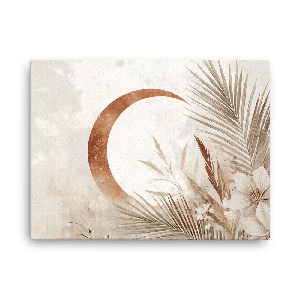 Boho Moon and Palm Floral Serenity Thin Canvas - Oh Posters