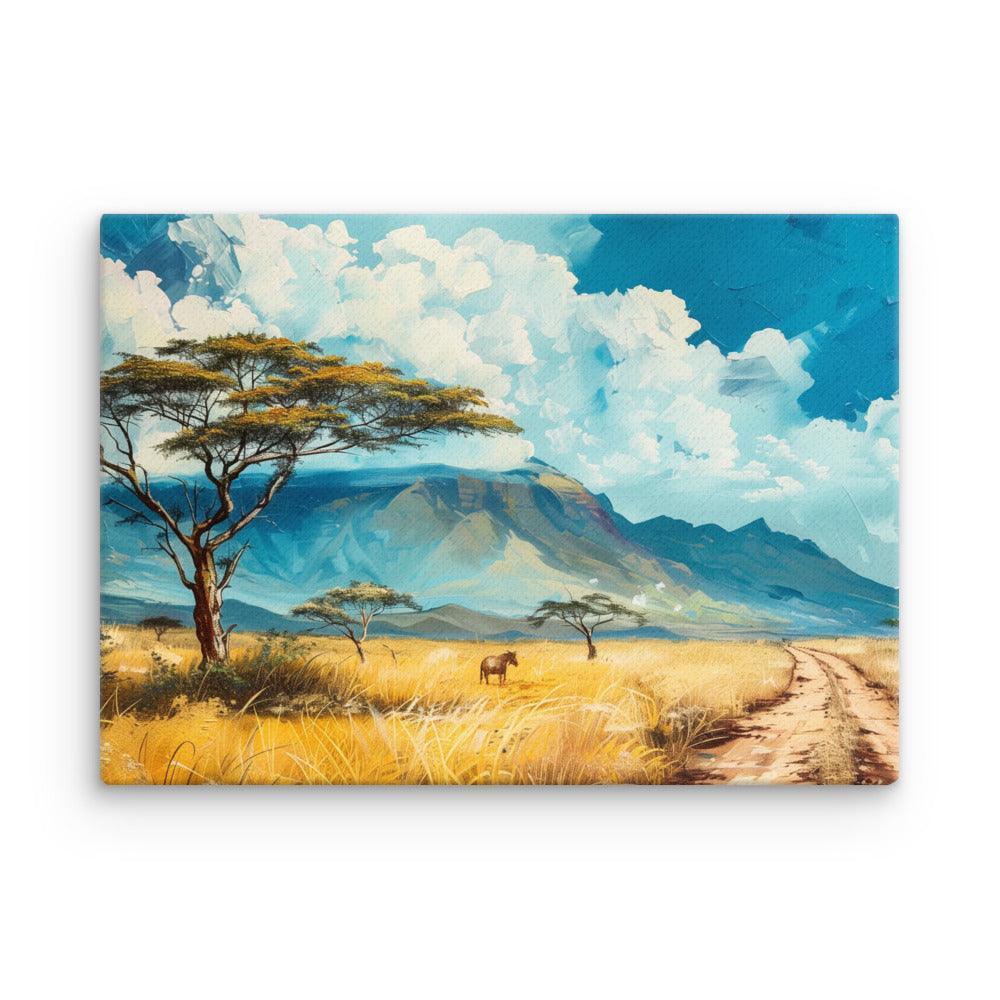 Kenya Savannah Landscape Acacia Tree Art Thin Canvas - Oh Posters