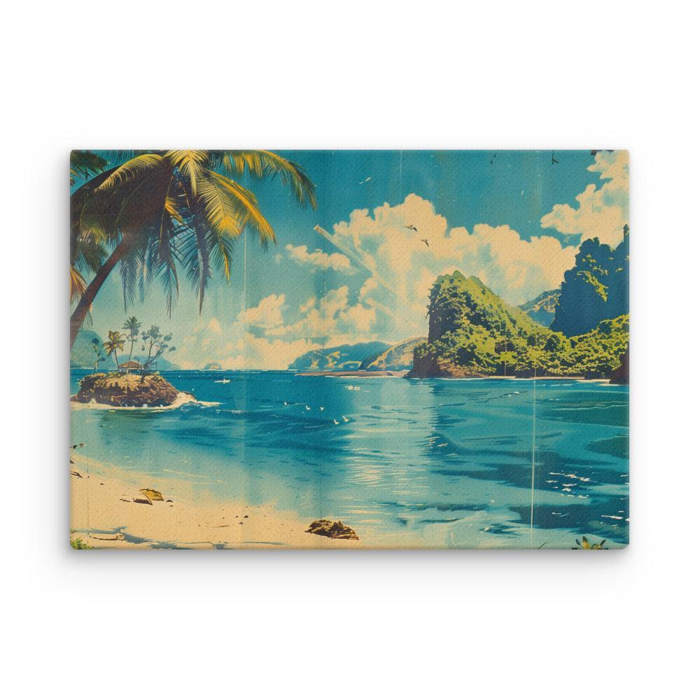 Samoa Serene Tropical Beach Vintage Thin Canvas - Oh Posters
