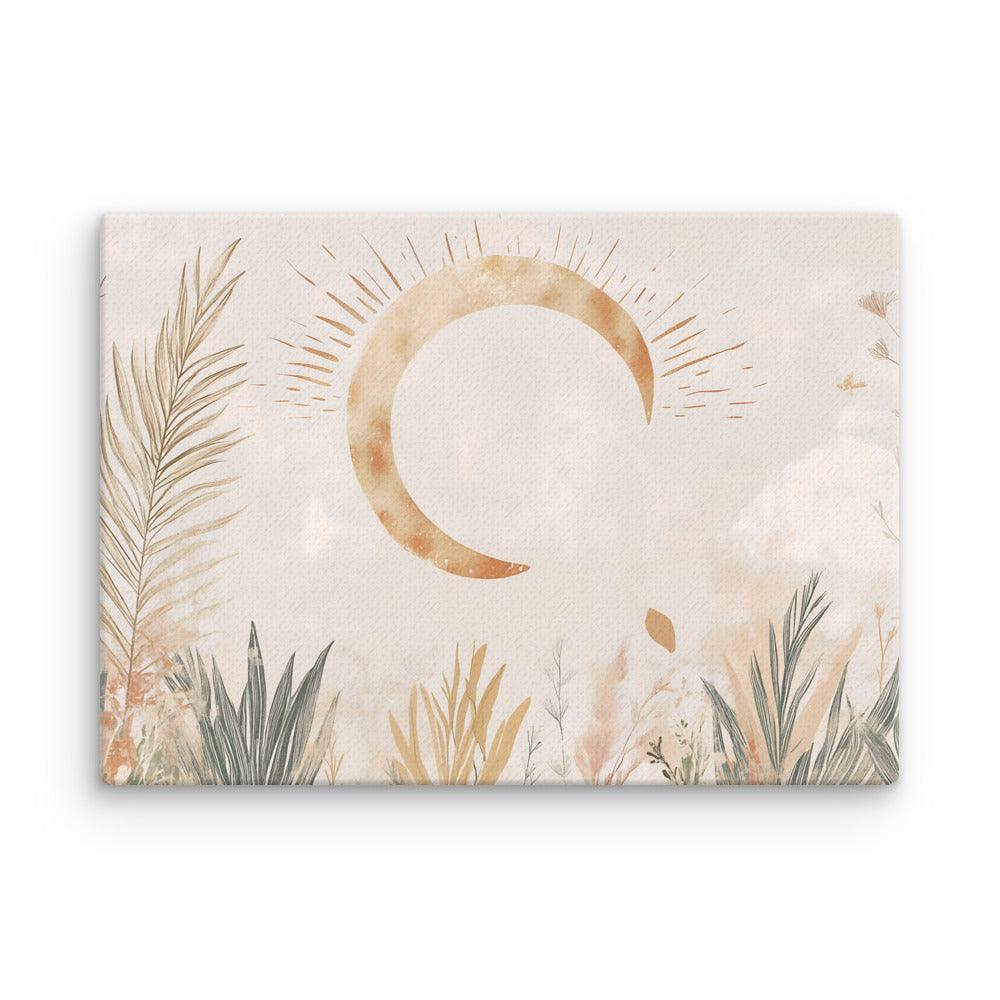 Boho Moonlit Serenity with Nature Thin Canvas - Oh Posters