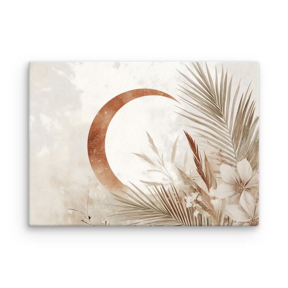 Boho Moon and Palm Floral Serenity Thin Canvas - Oh Posters