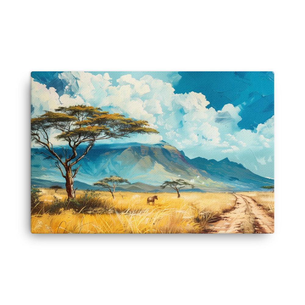 Kenya Savannah Landscape Acacia Tree Art Thin Canvas - Oh Posters