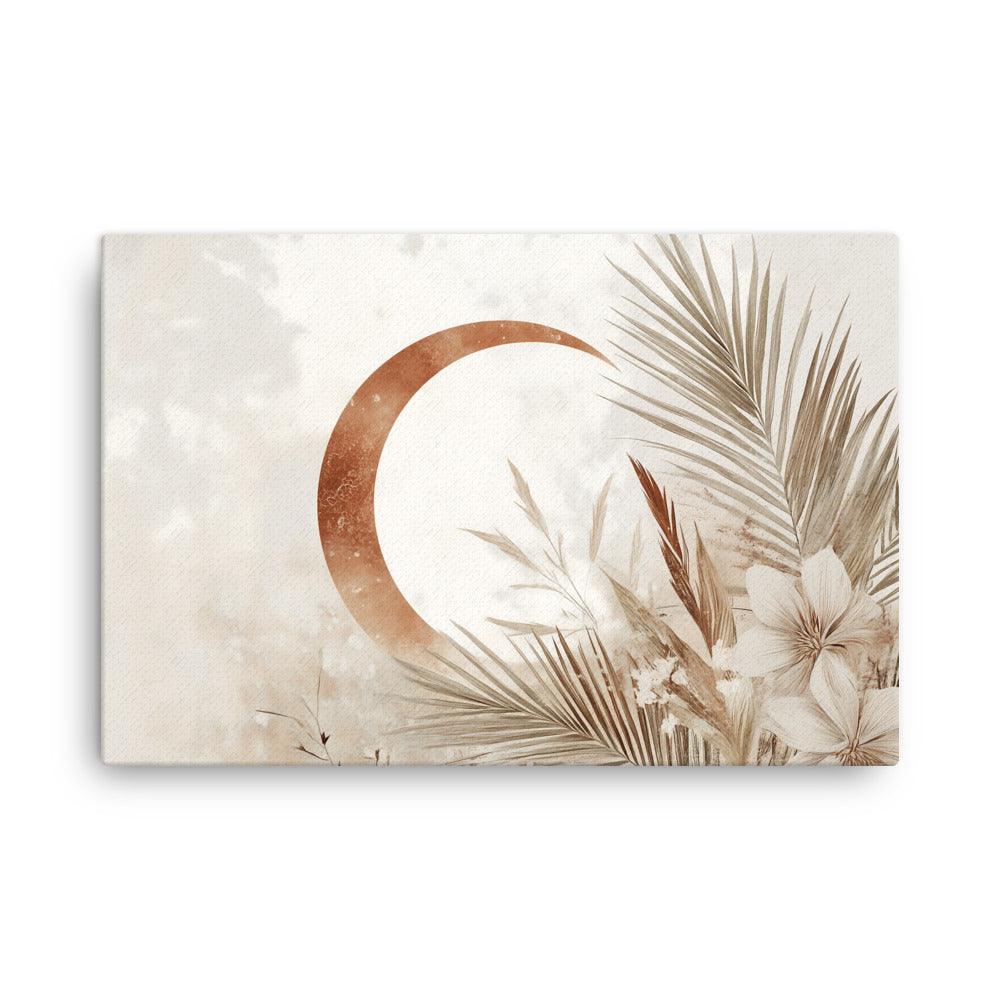 Boho Moon and Palm Floral Serenity Thin Canvas - Oh Posters