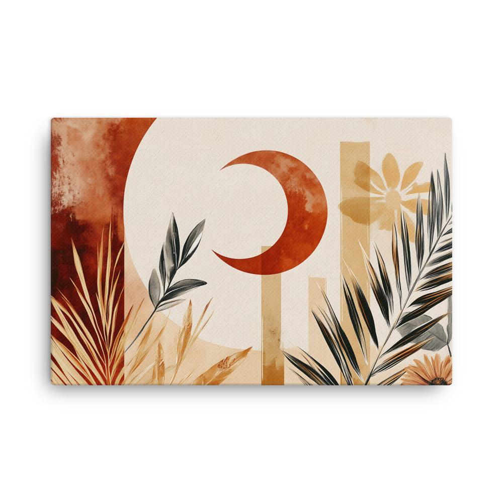 Boho Botanical Sun and Moon Harmony Thin Canvas - Oh Posters