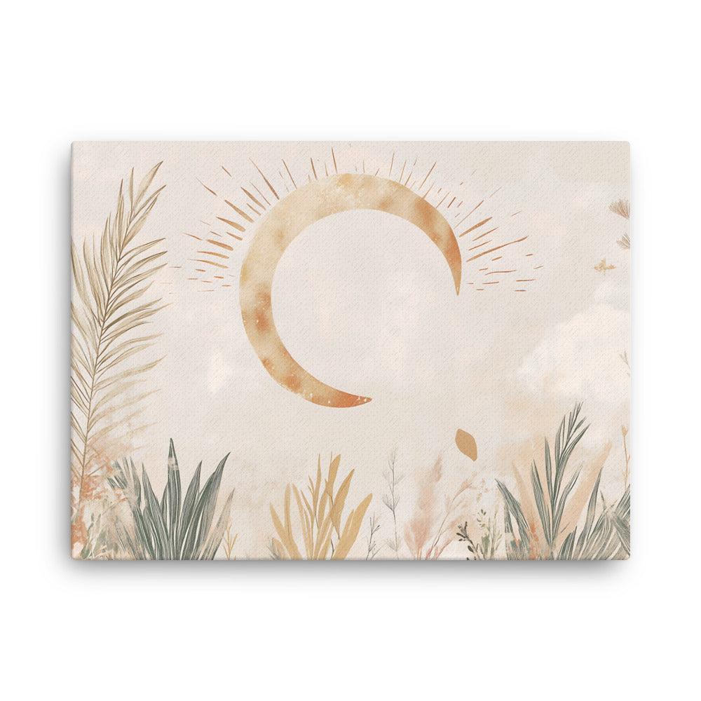 Boho Moonlit Serenity with Nature Thin Canvas - Oh Posters
