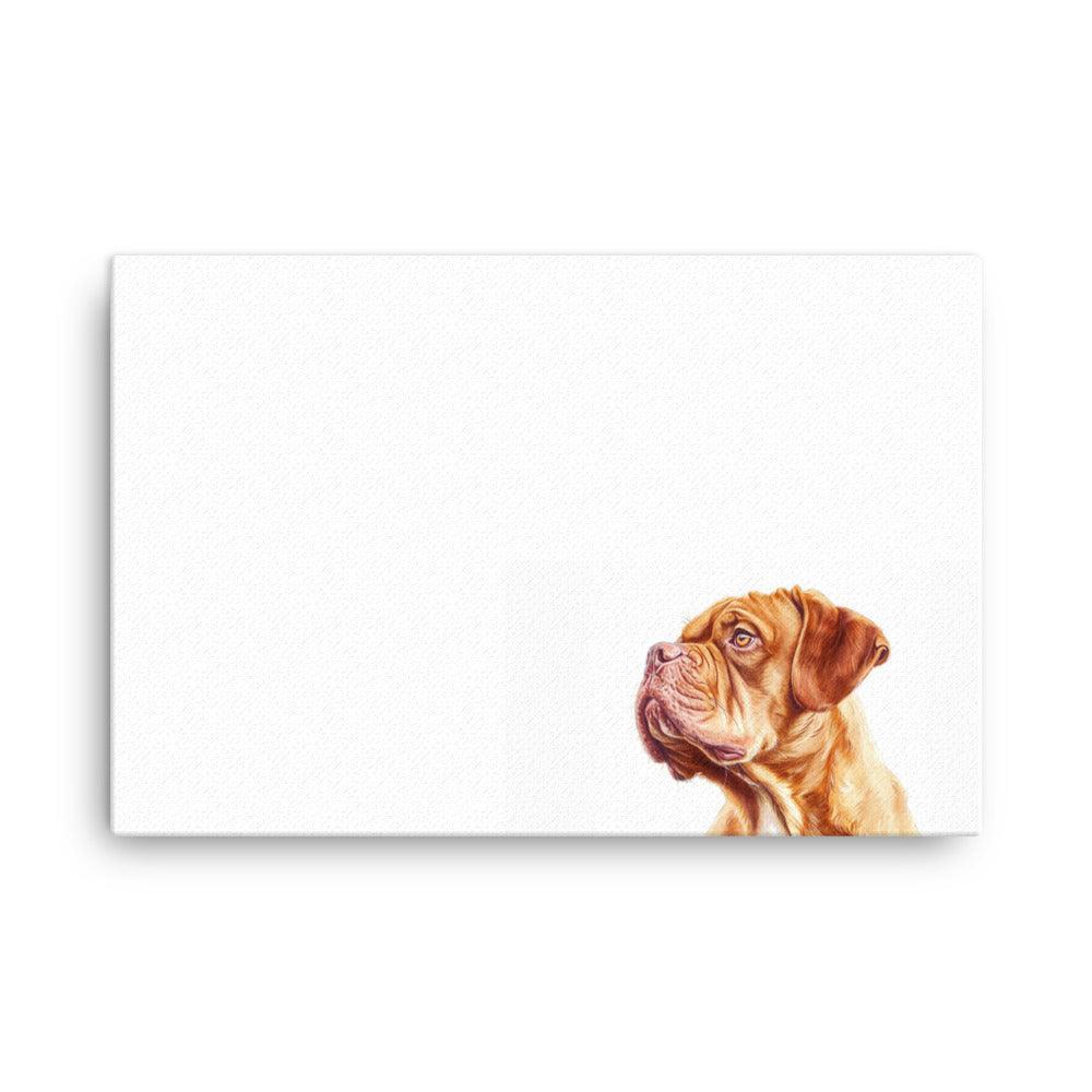 Dogue de Bordeaux Profile Portrait Illustration Thin Canvas - Oh Posters