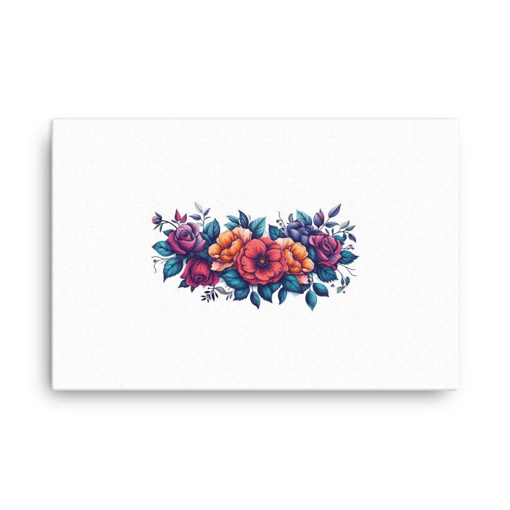 Elegant Roses Botanical Digital Art Thin Canvas - Oh Posters