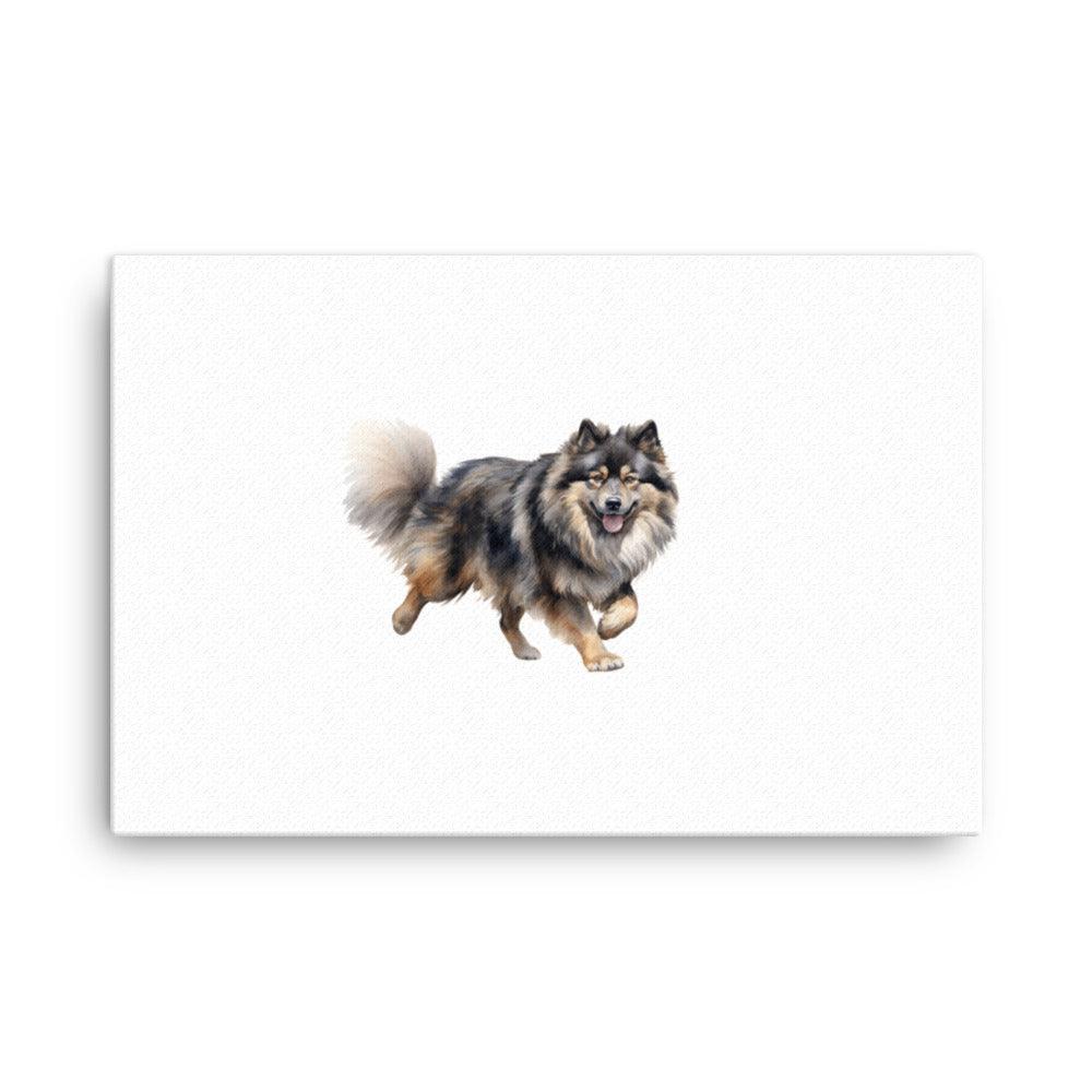 Finnish Lapphund Joyful Watercolor Painting Thin Canvas - Oh Posters