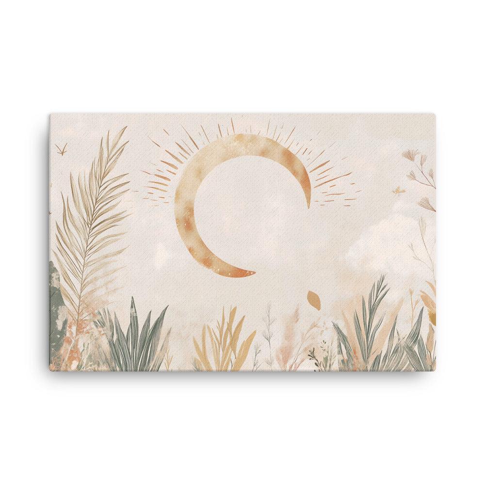 Boho Moonlit Serenity with Nature Thin Canvas - Oh Posters