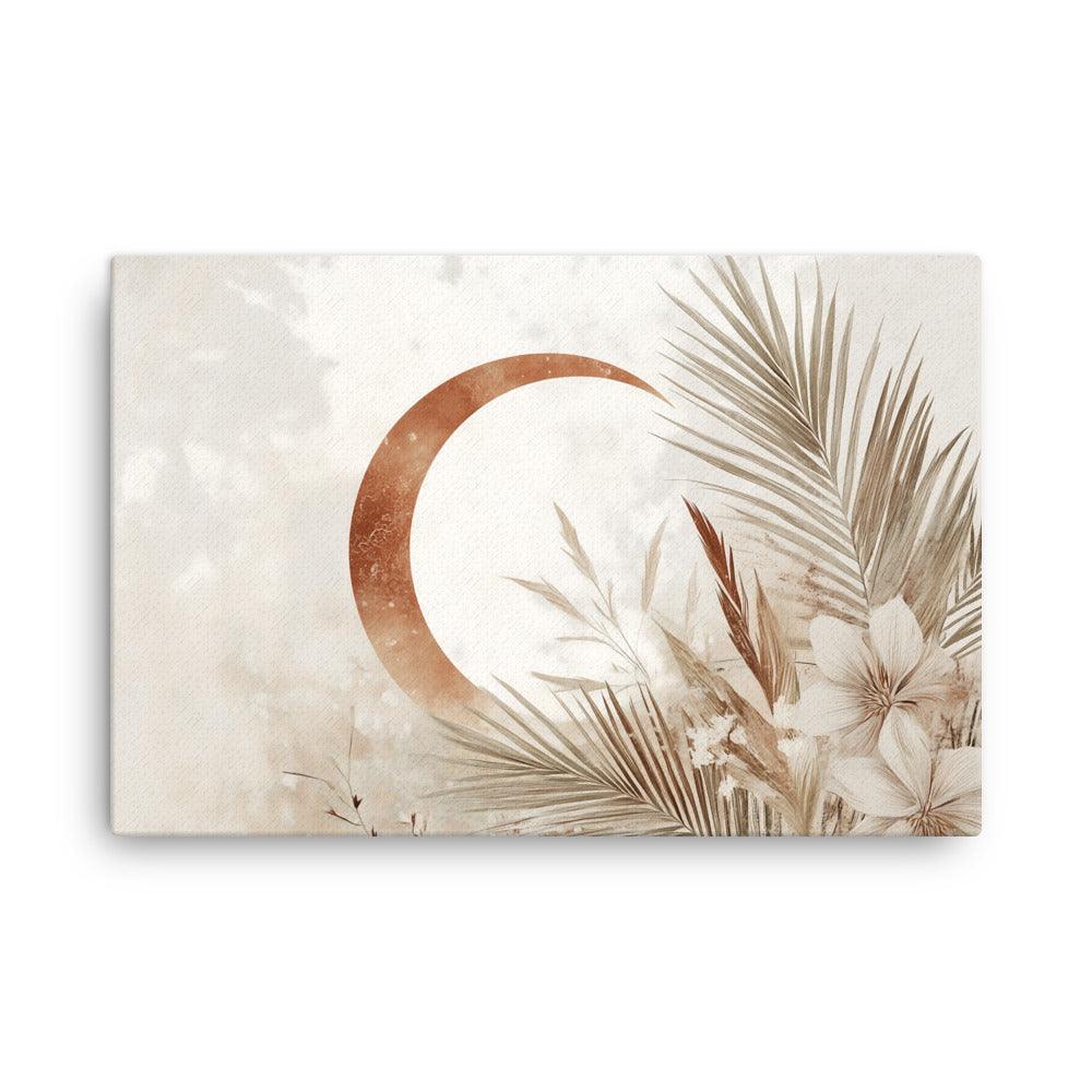 Boho Moon and Palm Floral Serenity Thin Canvas - Oh Posters