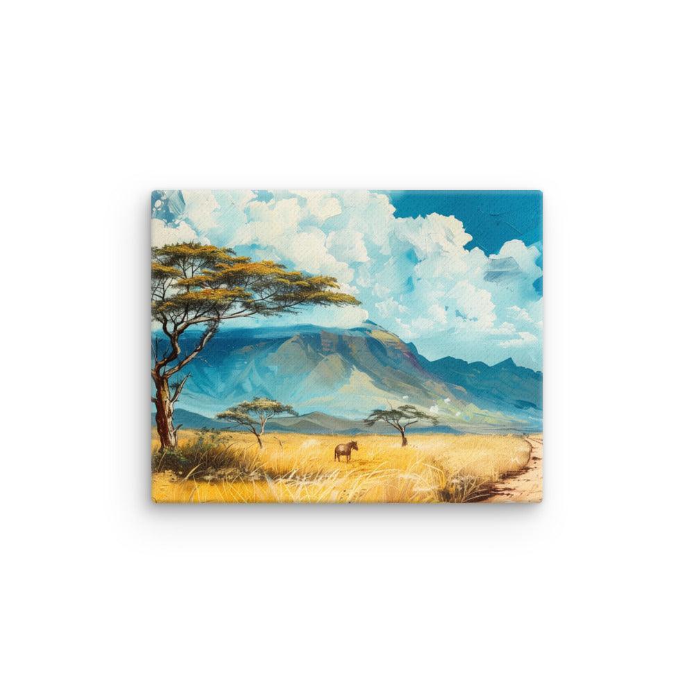 Kenya Savannah Landscape Acacia Tree Art Thin Canvas - Oh Posters